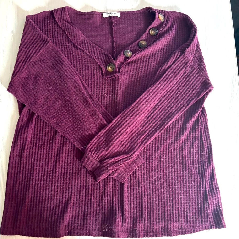 Purple Long Sleeve Top